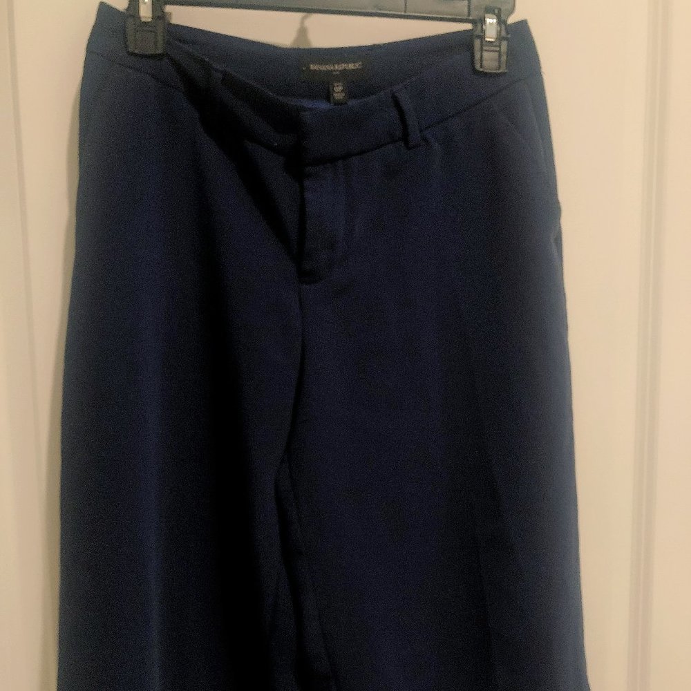 Banana Republic blue wide leg cropped pants